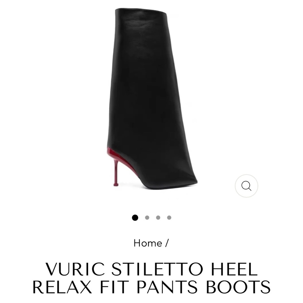 Black Stiletto boots w/ Red heel